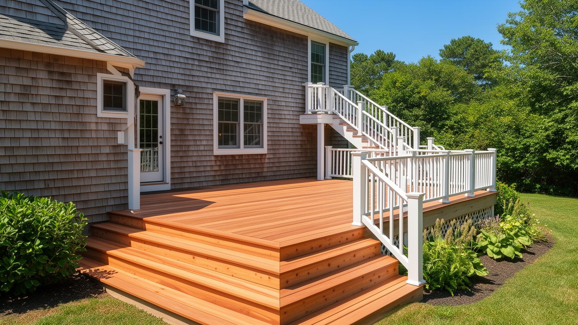 Custom cedar deck